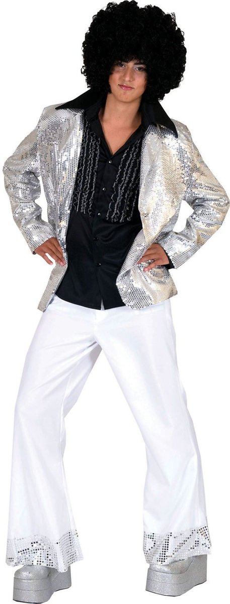 Glitter & Glamour Kostuum | Locomotion Disco Jasje Man | Maat 56-58 | Carnaval kostuum | Verkleedkleding